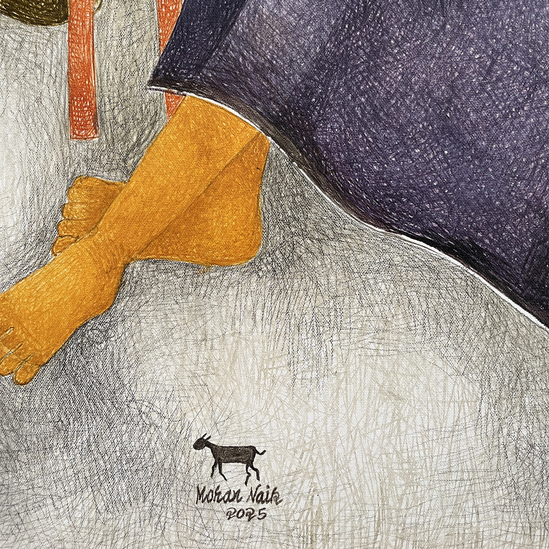 Girl with her Companions