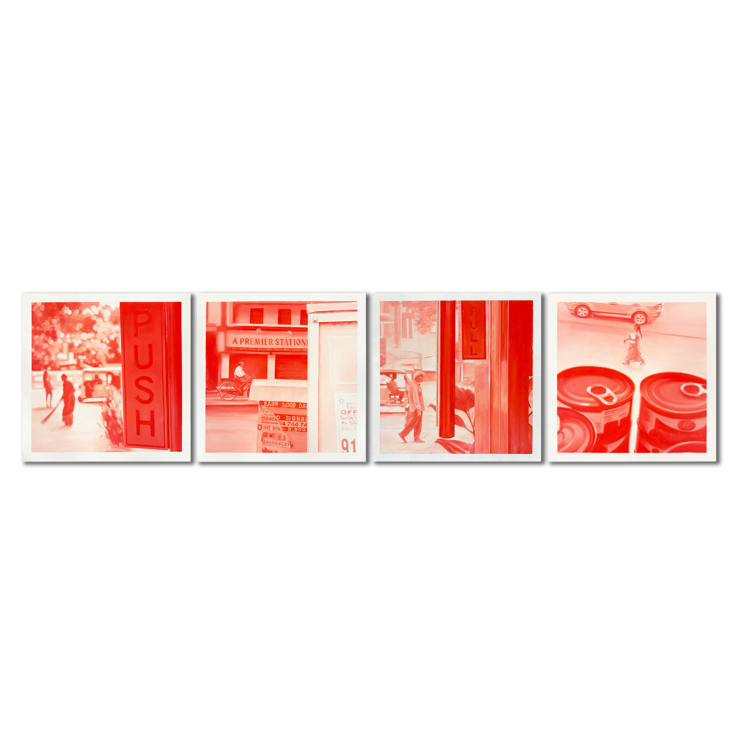 Society of Glass Walls (set of 4)