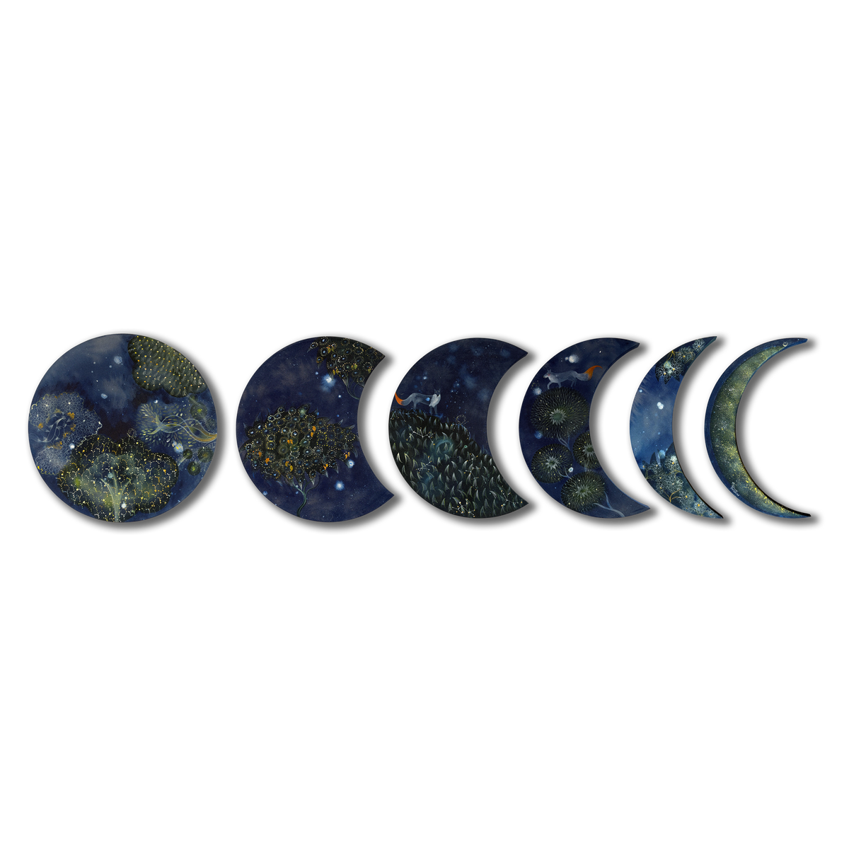 It Will Rain Again When We Meet  (Set of 6, Moon Series)