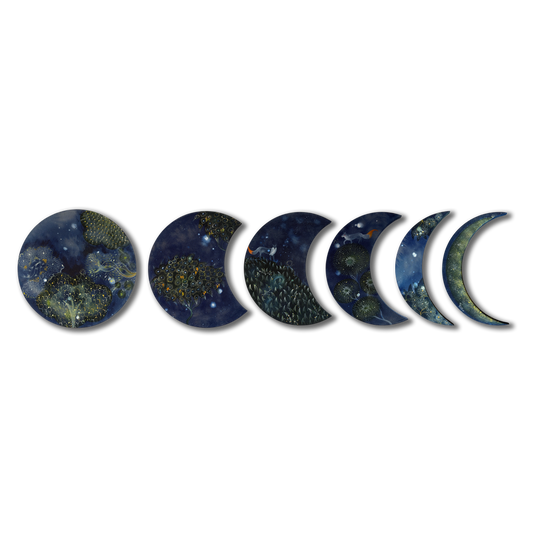 It Will Rain Again When We Meet  (Set of 6, Moon Series)